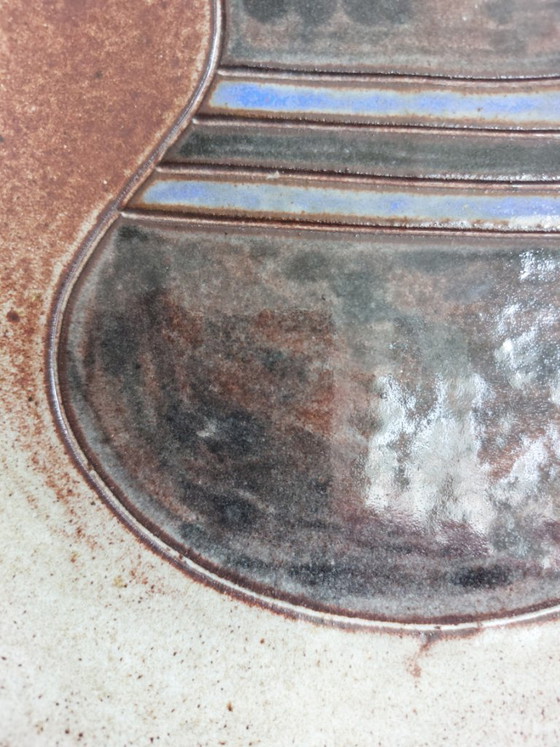 Image 1 of Marie-Henriette Bataille para Atelier Dour - Placa de pared de cerámica de mediados de siglo (Bélgica, década de 1960)