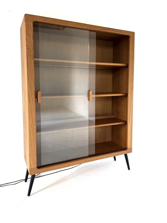 Image 1 of Vintage illuminated display case, Silkenborg Møbelfabrik '70