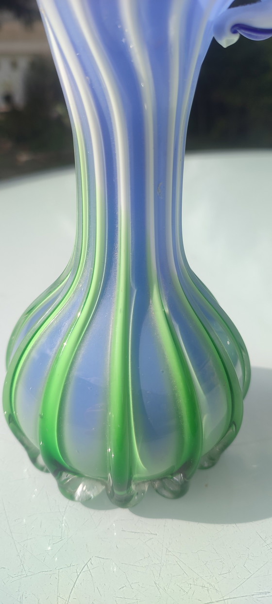 Paar Murano Jack in the Pulpit geblazen glazen Vazen ca.1970 – Murano Glass (photo 9 of 15)