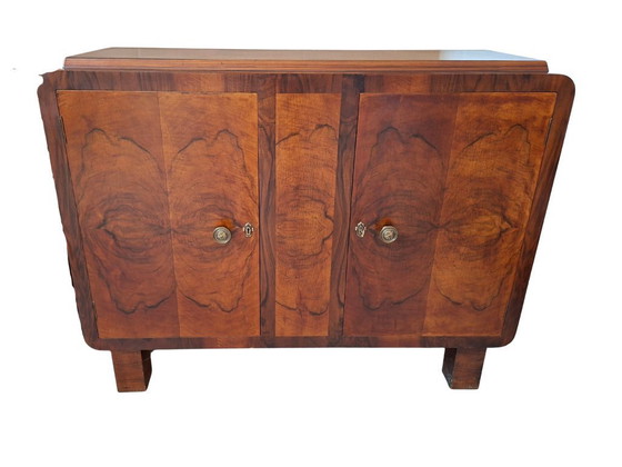 Image 1 of Exclusive pair of 1930s Art Deco sideboards in briar wood