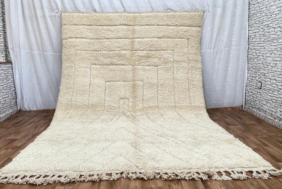 Image 1 of Alfombra de lana pura hecha a mano, artesanía tradicional, tamaño 2/3 m