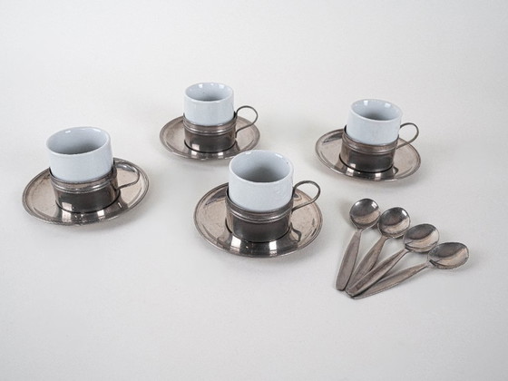 Image 1 of Set di tazzine da caffè espresso, design italiano, anni '80, made in Italy