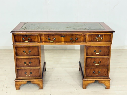 Scrivania in stile Impero vintage / Tavolo in mogano inglese / Scrivania da ufficio / Tavolo da lavoro