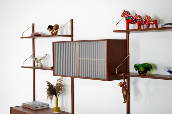 Image 1 of Teak modular shelving unit, Danish design, 1960s, manufactured by Hansen & Guldborg