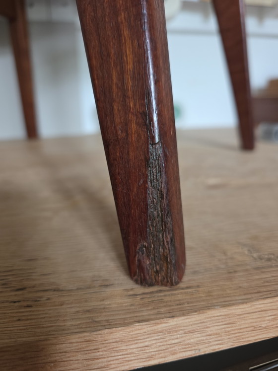 Set aus 2 Mid-Century Modern Esszimmerstühle – Vollständig restauriert in Naturleinen – Wood (photo 8 of 13)