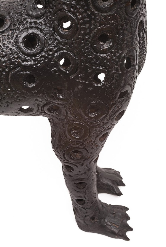 Coppia di leopardi reali del Benin – Oggetti decorativi, Bronze (photo 11 of 12)