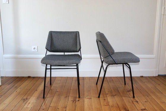 Image 1 of Série de 6 chaises modernistes vintage Raphael Raffel, 1950