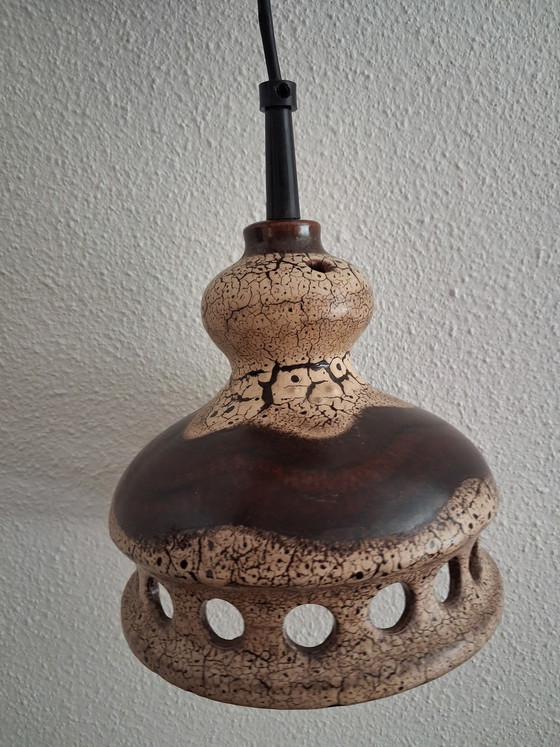 Image 1 of Lampada a sospensione in ceramica Fatlava, stile brutalista