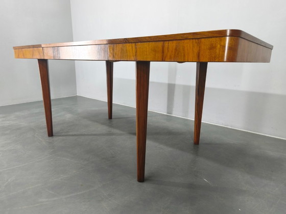 Image 1 of Mid Century Extendable Dining Table UP Zavody 1950s Walnut Veneer