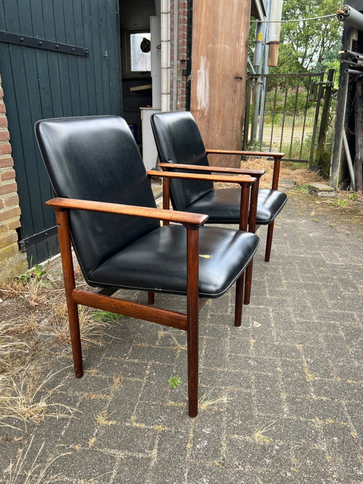 2 sillones Fristho Impala vintage – Cor Bontenbal – década de 1960 – fauteuils, Wood, Skai