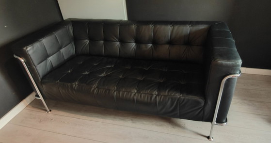 Design Leather Couches Set, Bauhaus / Chrome Retro vintage, Silver (photo 10 of 21)