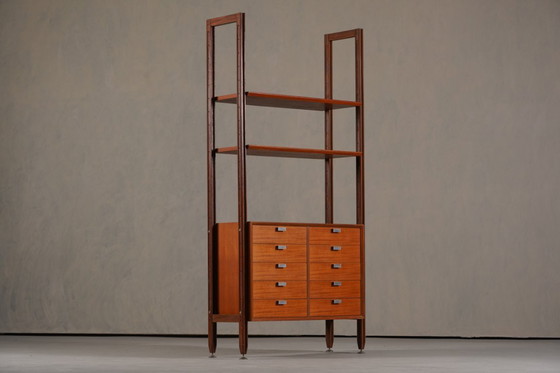 Image 1 of Vintage Italian Teak Wall Unit, Italy 1960’s