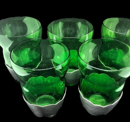 Service à boissons Art Déco A.D. Copier et Georg Nilsson pour verre Gero et Leerdam