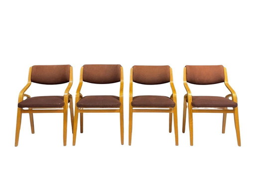 Set of Chairs by Ludvík Volák for Dřevopodnik Holešov, Czechoslovakia, 1970s