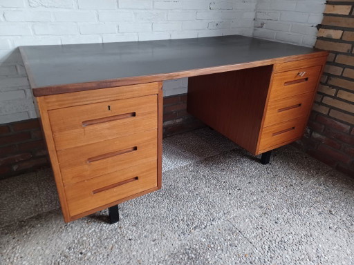 Escritorio plano, años 60/70 – bureau, Wood