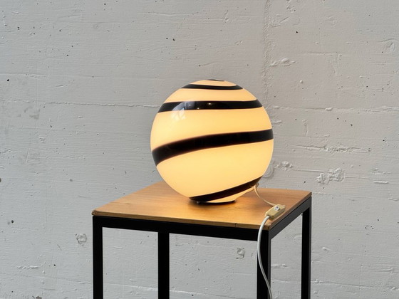 Image 1 of Grande lampe en verre à motif zèbre par Wofi Leuchten, Allemagne, années 2000