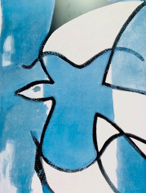 Image 1 of Georges Braque: “L'oiseau Bleu et Gris”. Firmato in lastra.