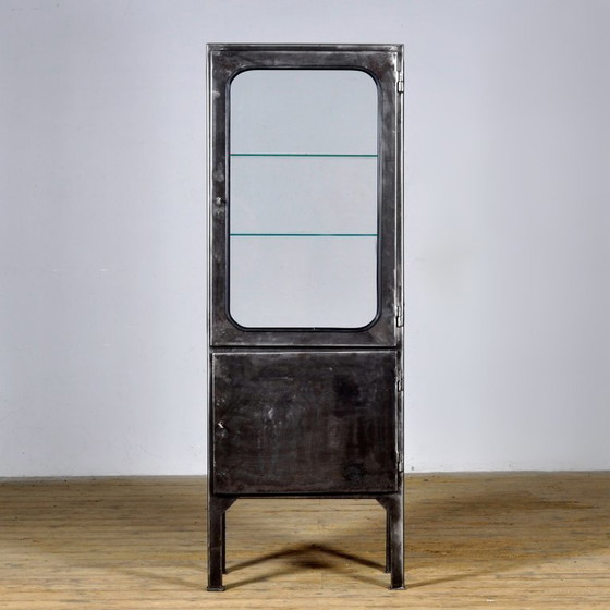 Image 1 of Vintage Iron And Glass Display Cabinet, 1970s