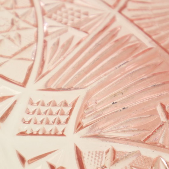 Image 1 of Art Deco Roze Taartschaal Standaard