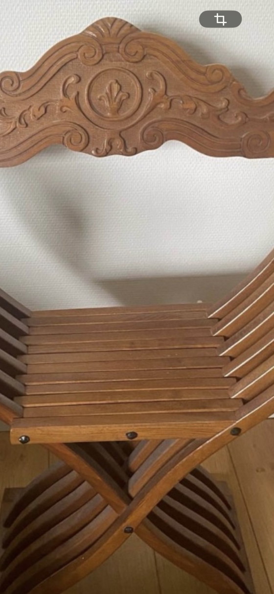 Image 1 of Chaise Savonarole, un rêve vintage italien