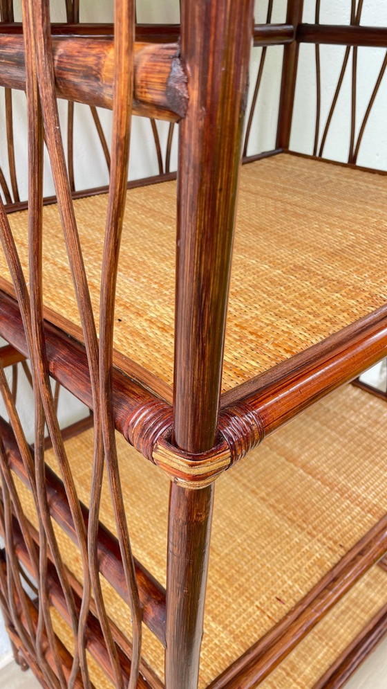 Image 1 of ETAGERE Bambou et Rotin VINTAGE