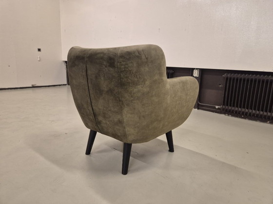 Image 1 of 50 % DE RÉDUCTION EN MAGASIN D'EXPOSITION - Fauteuil George + Repose-pieds - Vert