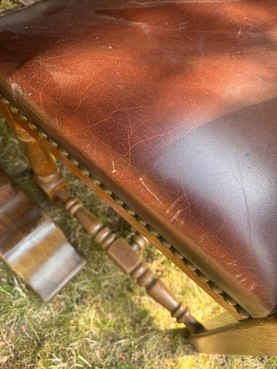 Sedie da castello Sedie da pranzo 6 Rovere vintage Pelle – Legno (photo 11 of 22)