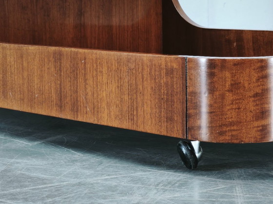 Carrello bar modernista italiano in legno e vetro fumé degli anni '70 – Carrelli bar, Wood (photo 12 of 12)
