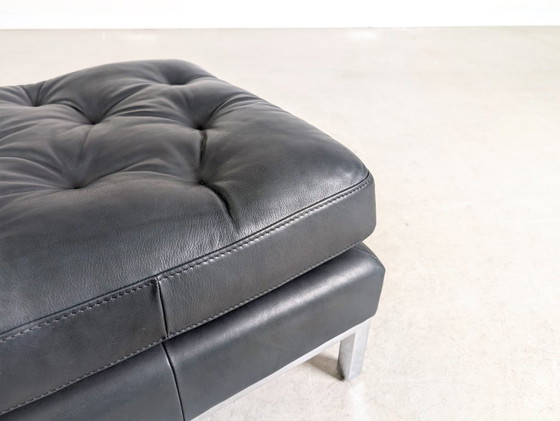 Image 1 of Original Ottoman de Sede DS-0040 Leather Design Footstool Black