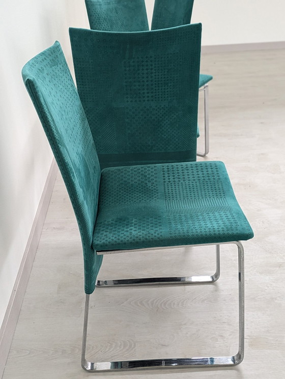 Image 1 of Chaise - Acier, tissu - Four Vintage Chairs