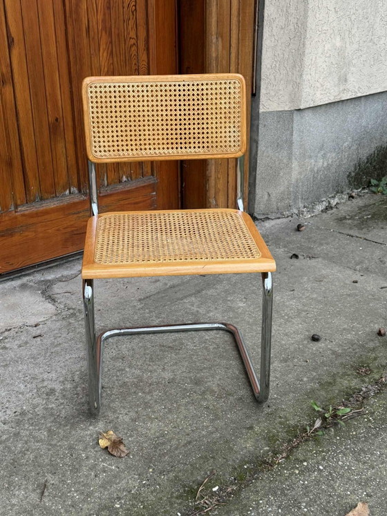 6 Mid-Century Modern Italian Marcel Breuer B32 Cesca Chairs, 1970s – Adjustable recliner chair, Metal, Chrome (photo 8 of 10)