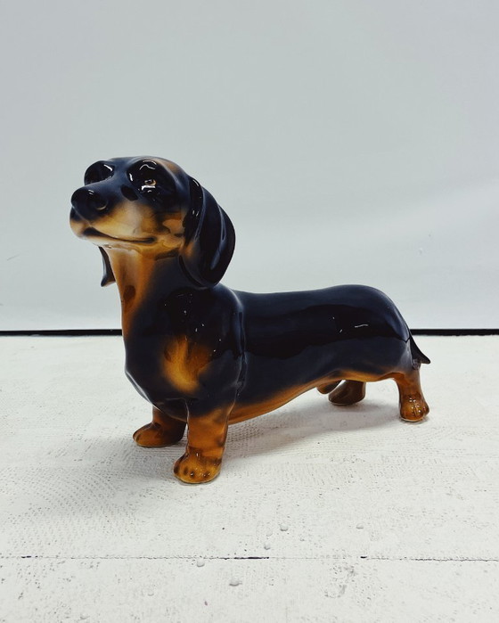 Image 1 of Ceramic Dachshund Statue