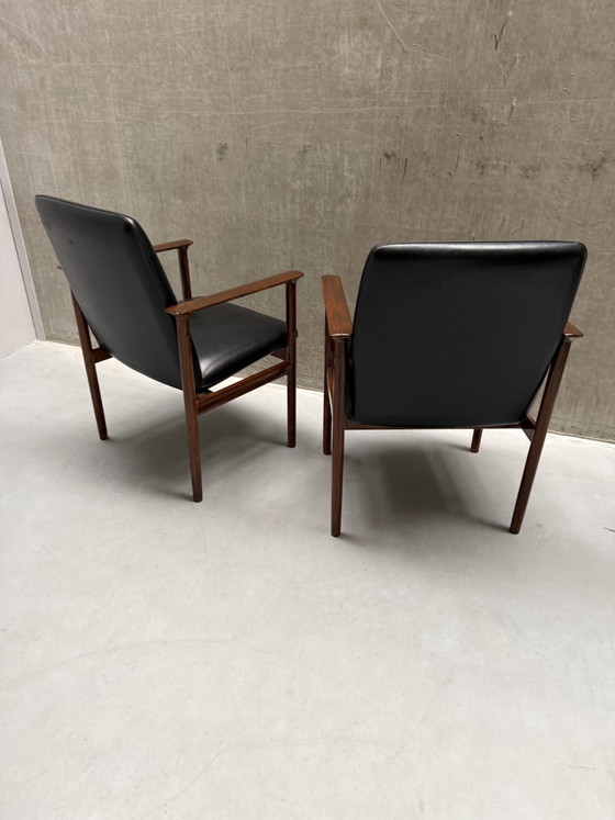 2x Vintage Fristho Impala Fauteuil - Cor Bontenbal - Jaren 60 – Skai, Wood (photo 12 of 13)