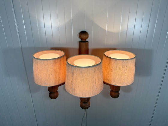 Image 1 of Uno Kristiansson wall lamp Pinus for Luxus Sweden 1970s