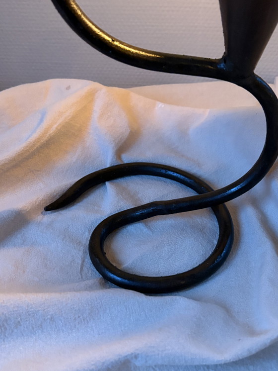 Image 1 of Candeliere vintage in ghisa a spirale