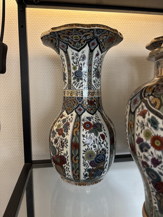 Image 1 of Petrus Regout - Juego de jarrones