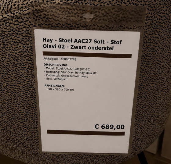 Image 1 of Hay - Chaise AAC27 Soft - Tissu Olavi 02 - Piètement noir