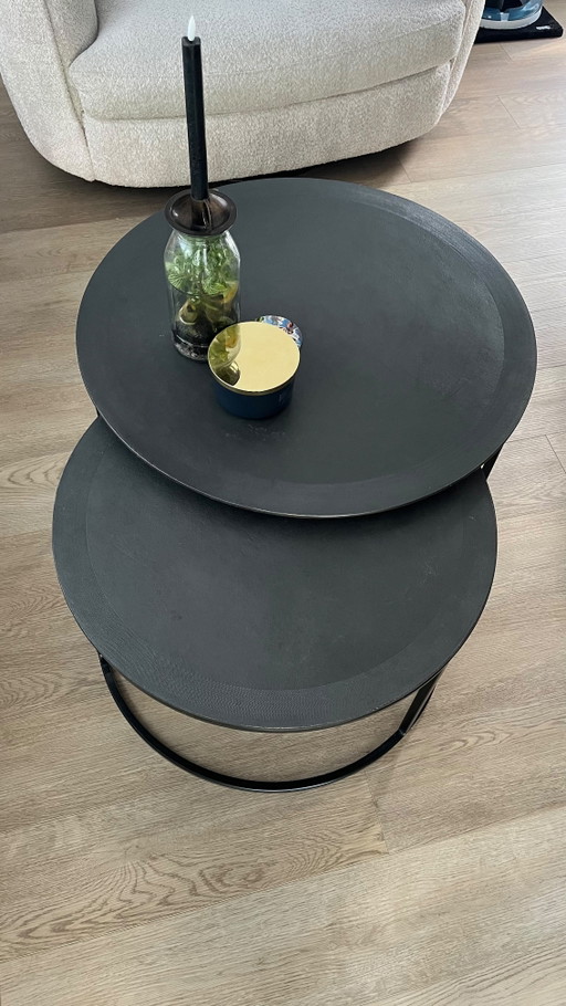 Talca Light & Living Salon Tafel Set – salontafels, Stone, rvs