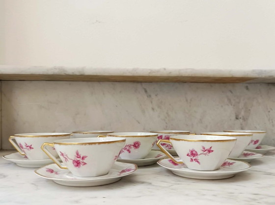 8x Limoges Haviland Jugendstil-Porzellantassen – Tischdekoration, Porcelain (photo 10 of 11)