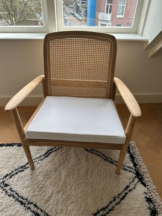 Image 1 of Zara Home armchair teak & rattan 