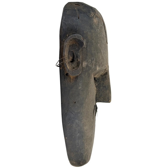 Máscara de chamán nepalí antigua con pelo y marca ritual – c. 1900–1930 – Esculturas, Wood, Metal (photo 5 of 7)