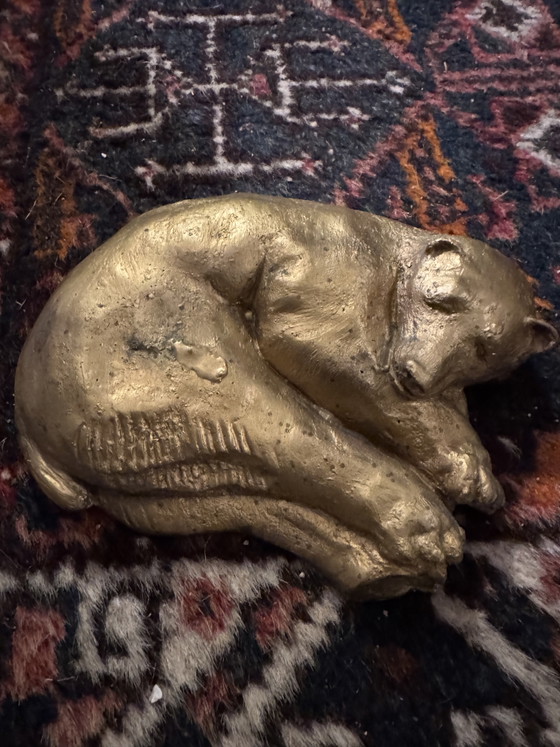 Image 1 of Sculpture ours couché bronze Dacla Seailles