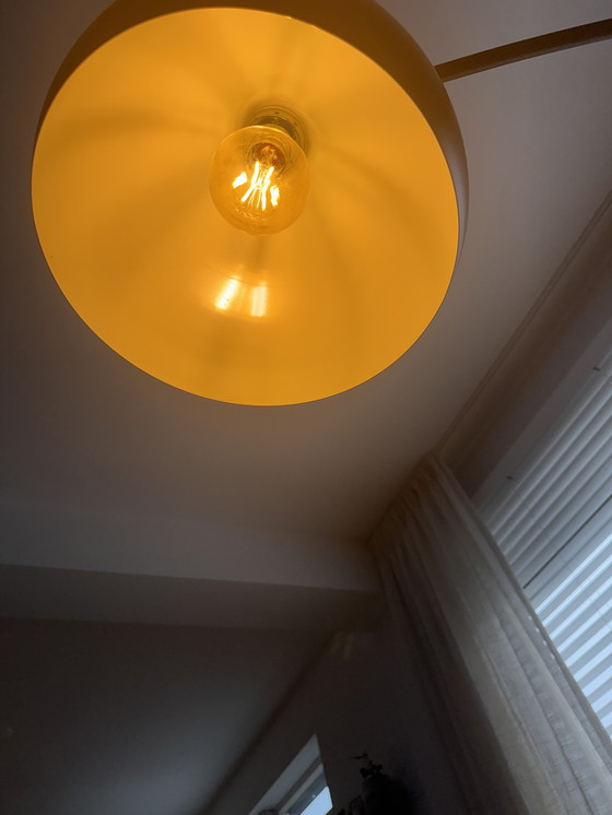 Image 1 of Booglamp zwart mat staal met massief marmeren voet 