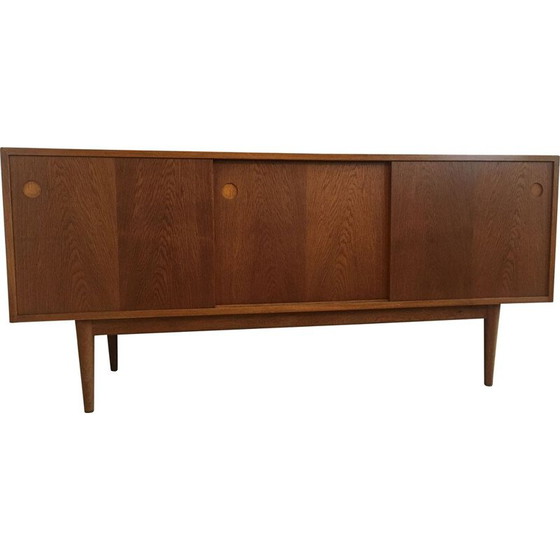 Image 1 of Scandinavian vintage solid oakwood sideboard, Denmark 1960