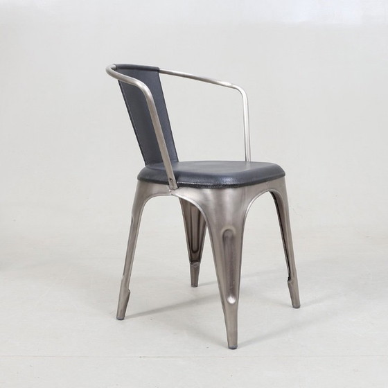 Image 1 of Sedie di design industriale (set da 6) — Metallo e legno — Estetica da officina senza tempo — Stile XIX/XXI secolo