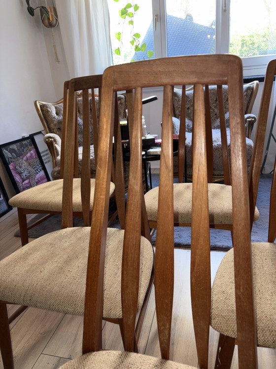 Image 1 of Niels Koefoeds stoelen, Deens teakdesign, 6 stuks