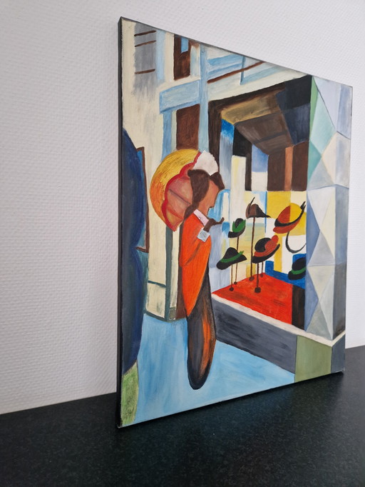 Kubistische modernistische Malerei farbenfroh