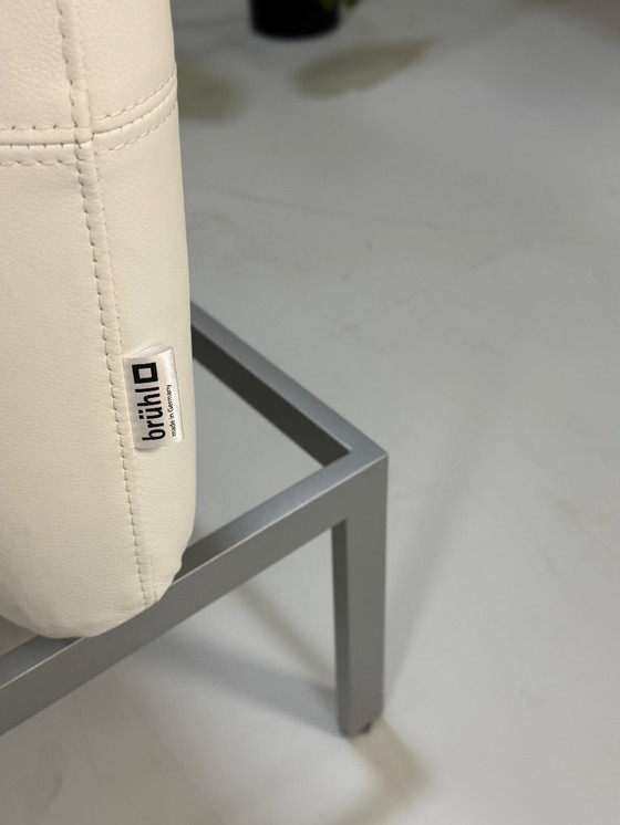 Image 1 of Brühl Roro Medium Sofa Leder Weiß Schlafsofa Ecksofa Liege Daybed