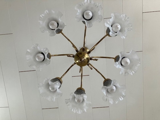 Klassieke messing kroonluchter met 8 lichtpunten – Brass (photo 2 of 5)