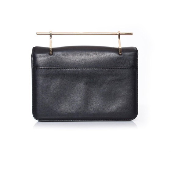 Image 1 of M2malletier, pochette La Fleur du Mal in pelle nera.